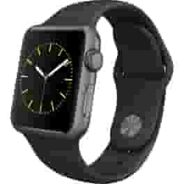 Picture of Apple Watch Sport - 42 mm,  Black - Smart Watch with Black Sport Band  - Silver Grade Refurbished