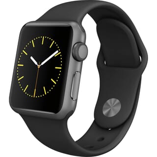 Picture of Apple Watch Sport - 42 mm,  Black - Smart Watch with Black Sport Band  - Silver Grade Refurbished