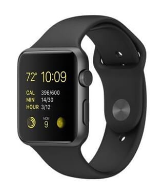 Picture of Apple Watch Sport - Space Grey Smart Watch with Black Sport Band - Gold Grade Refurbished