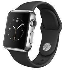 Picture of Apple Watch - Stainless Steel - Silver Aluminium - Smart Watch with Black Sport Band - Silver Grade Refurbished